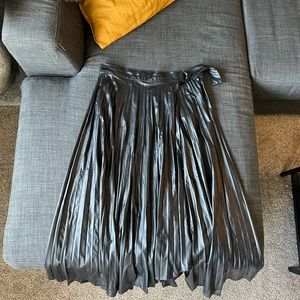 ZARA pleather midi skirt